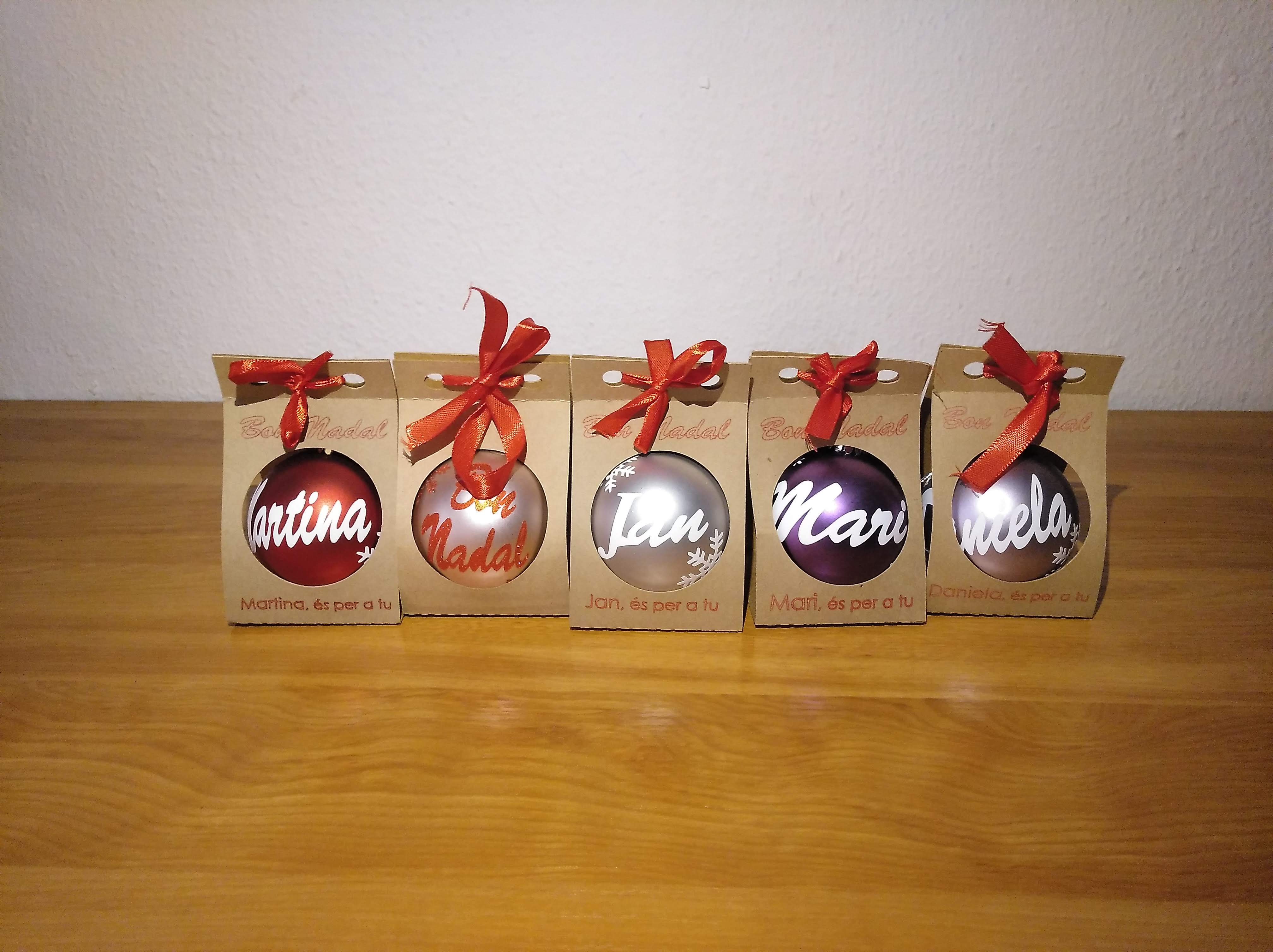Bolas de navidad personalizadas de colores