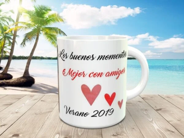 Taza mejores amigos de verano lado derecho