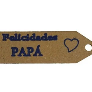 Tarjeta con la frase " felicidades Papá"