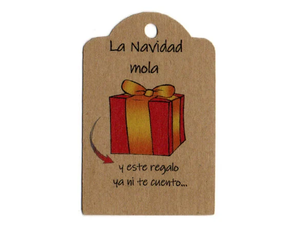 Tarjeta para regalo, la navidad mola