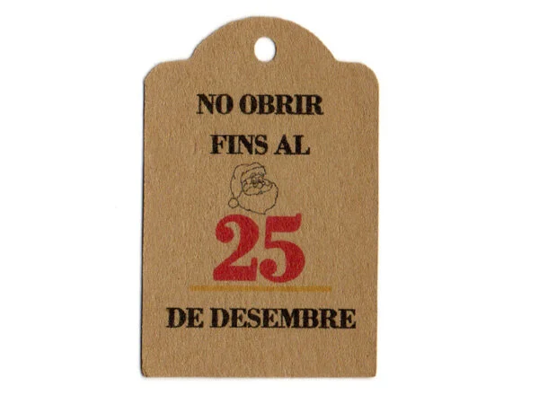 Tarjeta para regalo, No obrir fins al