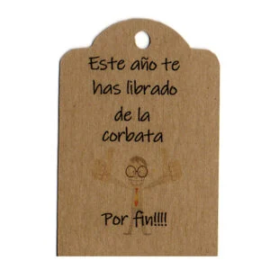 Tarjeta de regalo te has librado de la corbata