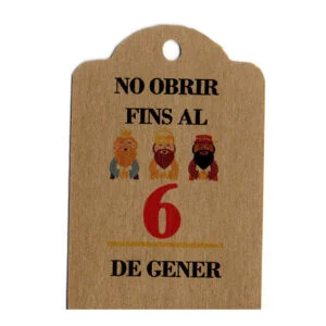Targeta de regalo, no obrir fins gener