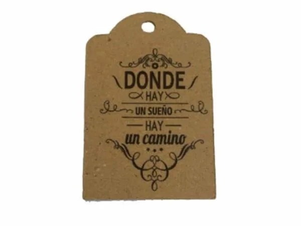 tarjeta con frases - donde hay un sueño