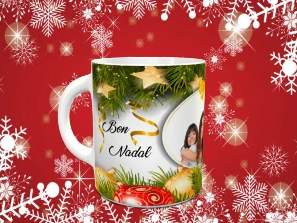 Taza navideña lado izquierdo