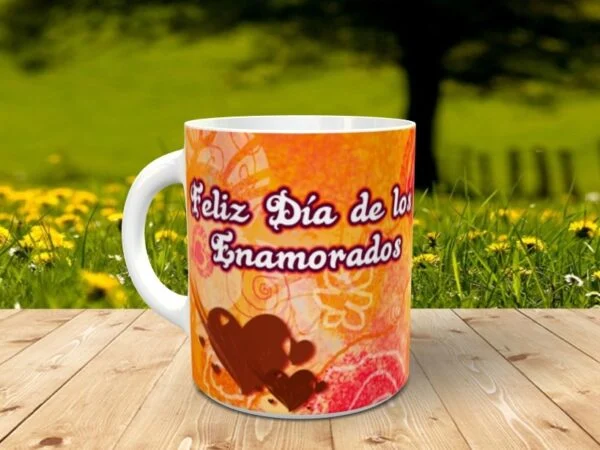 Taza feliz día de los enamorados lado izquierdo
