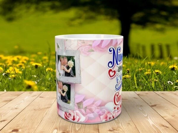 Foto taza recuerdo bodas, centro