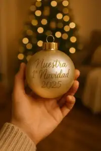 Bola de Navidad personalizada para regalo de amigos o pareja - Primer aniversario