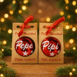 Bolas Redondas con Nombre y Caja