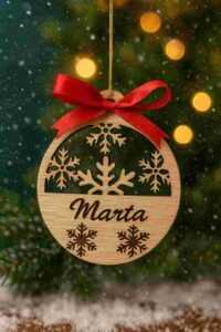 Bola de madera personalizada con nombre