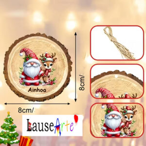 colgante navidad gnomo madera modelo muestra medidas